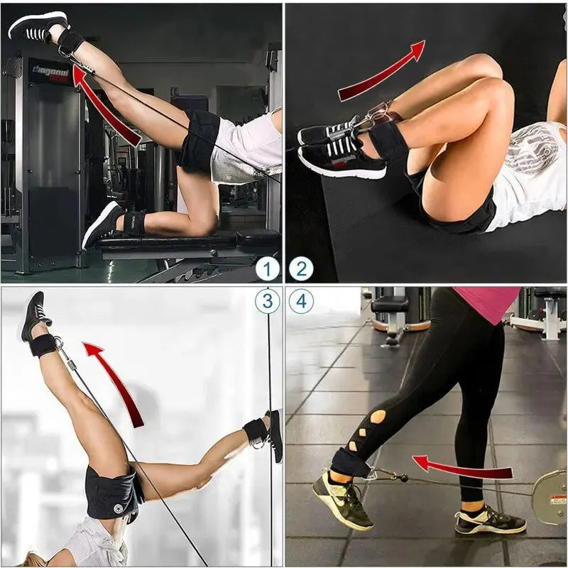 Premium Ankle Straps for Cable Machines - Elevate Your Glute and Leg Workouts with Enhanced Comfort and Performance