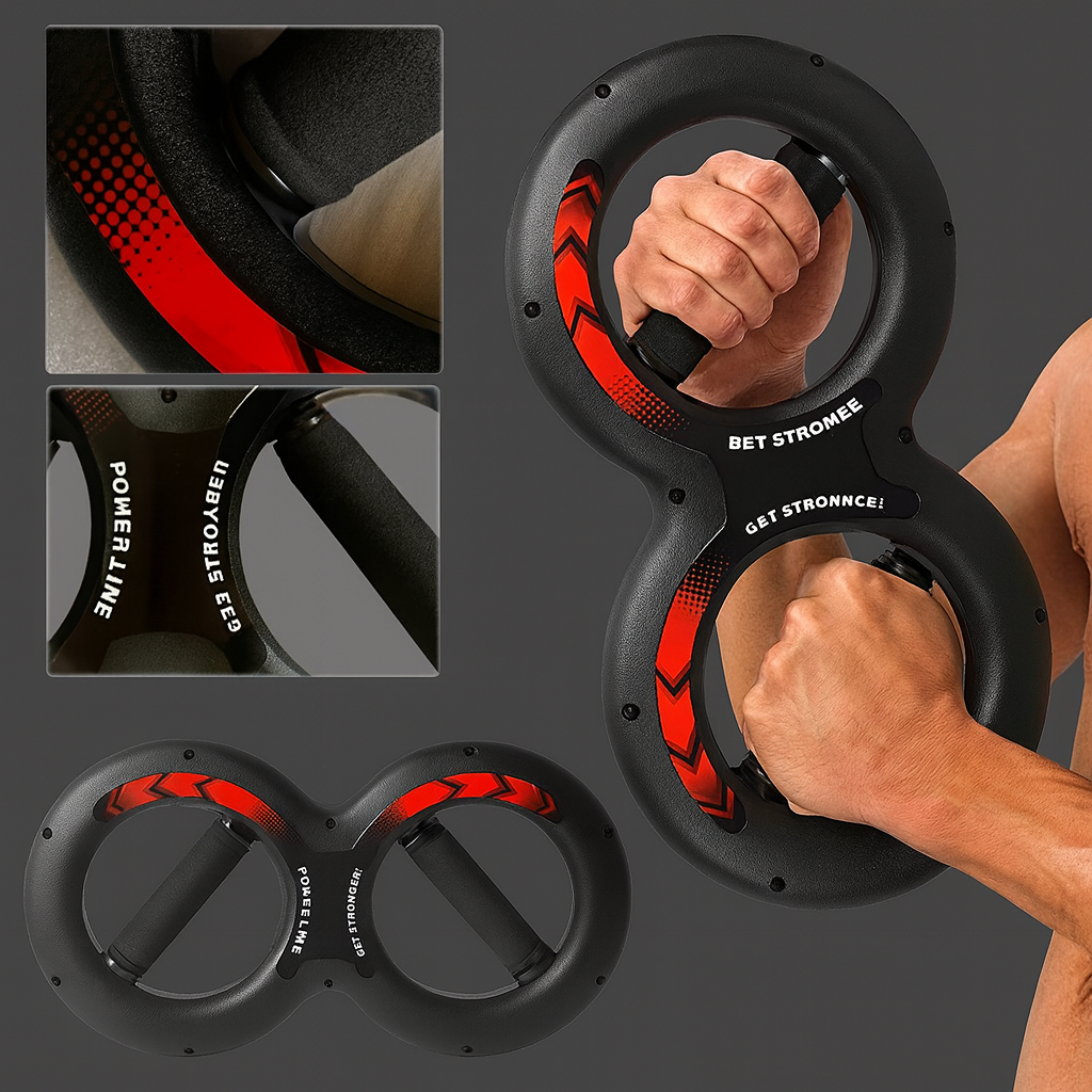 8-Shape Hand Grip Strengthener - Ultimate Fitness Equipment for Arm Strength Training and Forearm Development
