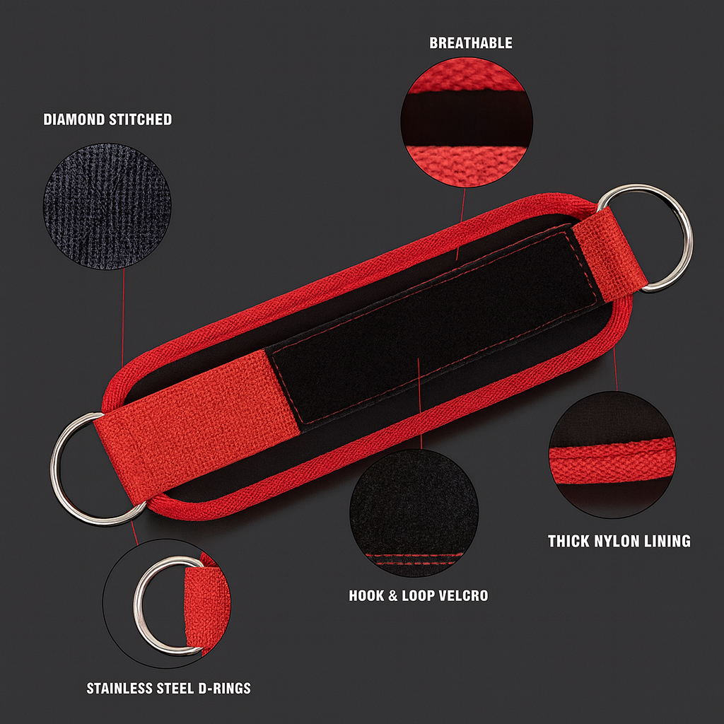 Premium Ankle Straps for Cable Machines - Elevate Your Glute and Leg Workouts with Enhanced Comfort and Performance
